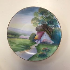 Vintage Japanese Hand-painted & Signed (T. Hurutan) 6” Plate‎